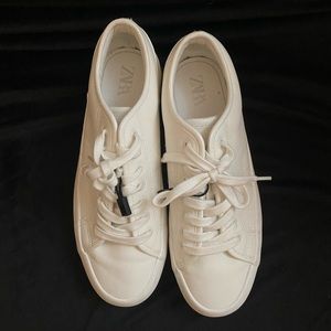 Zara white minimalist sneakers size 39